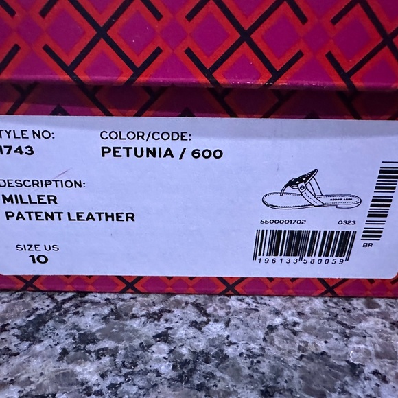 New Tory Burch Miller Sandal Petunia Size 10 - Picture 3 of 6